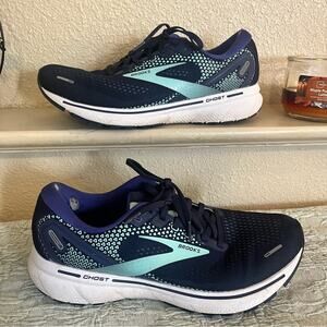 Brooks Ghost 14 Women's Running Shoes Navy and Mint Size 10.5